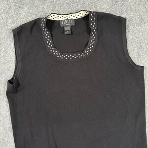 FINITY Black‎ Sleeveless Knit Top Sweater Vest XS Career Casual Woman